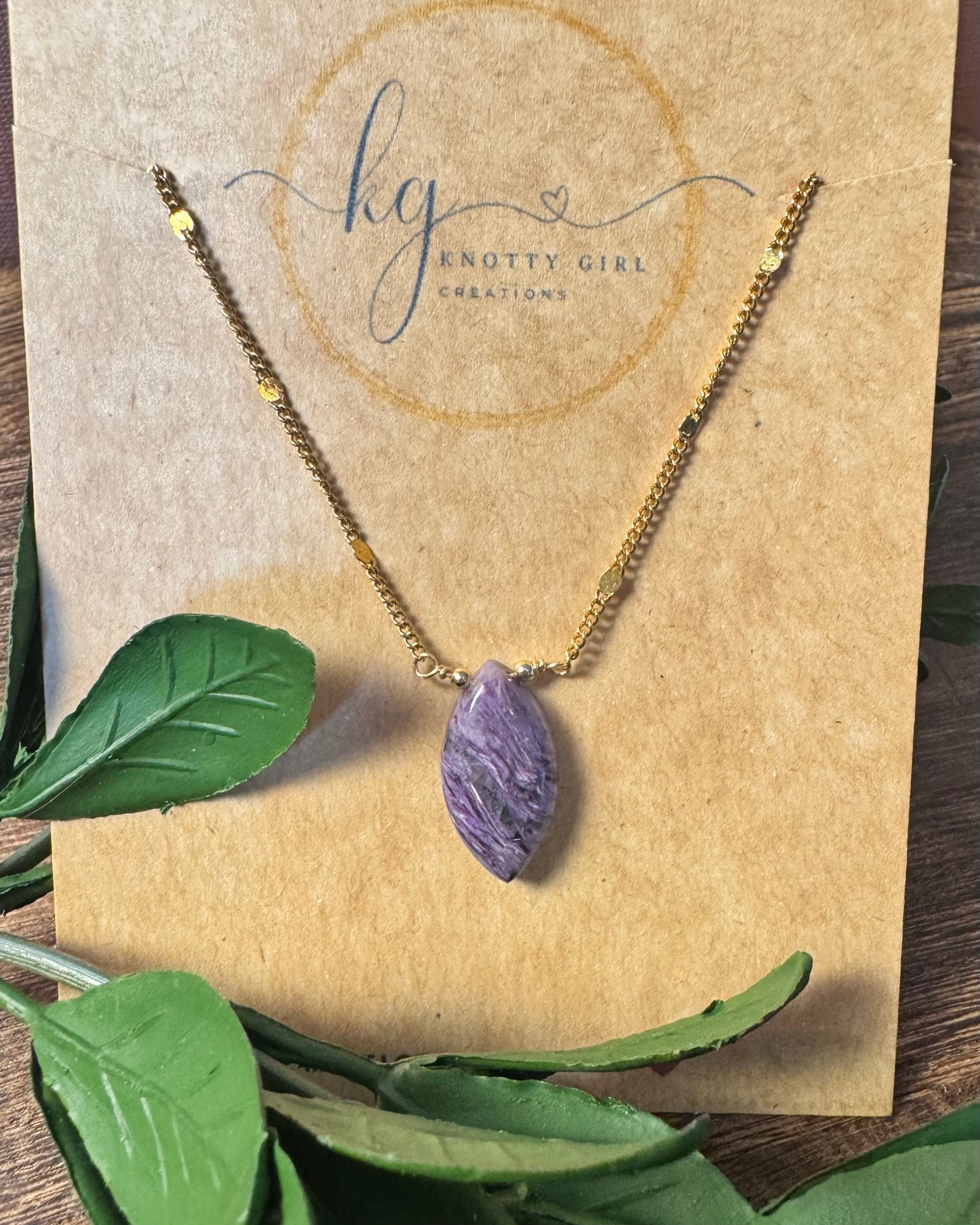 Charoite Pendant Necklace