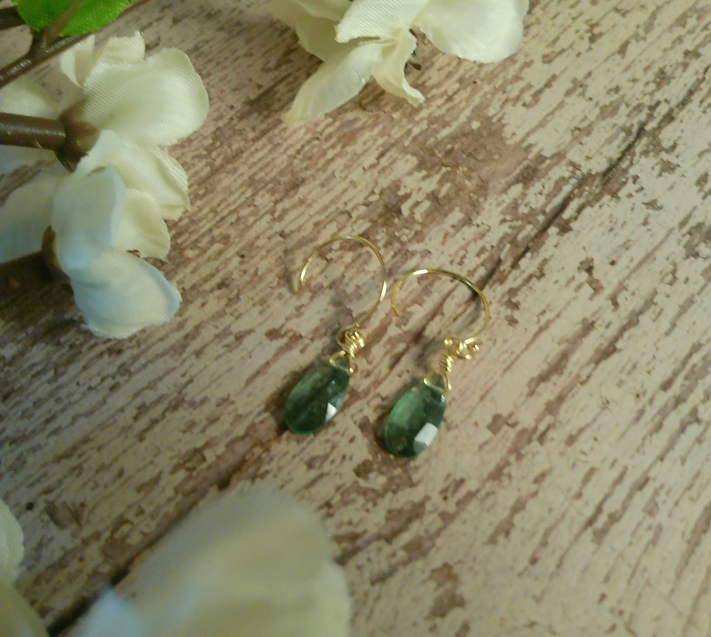 Green Kyanite Earrings
