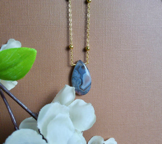 Botswana Agate Pendant Necklace