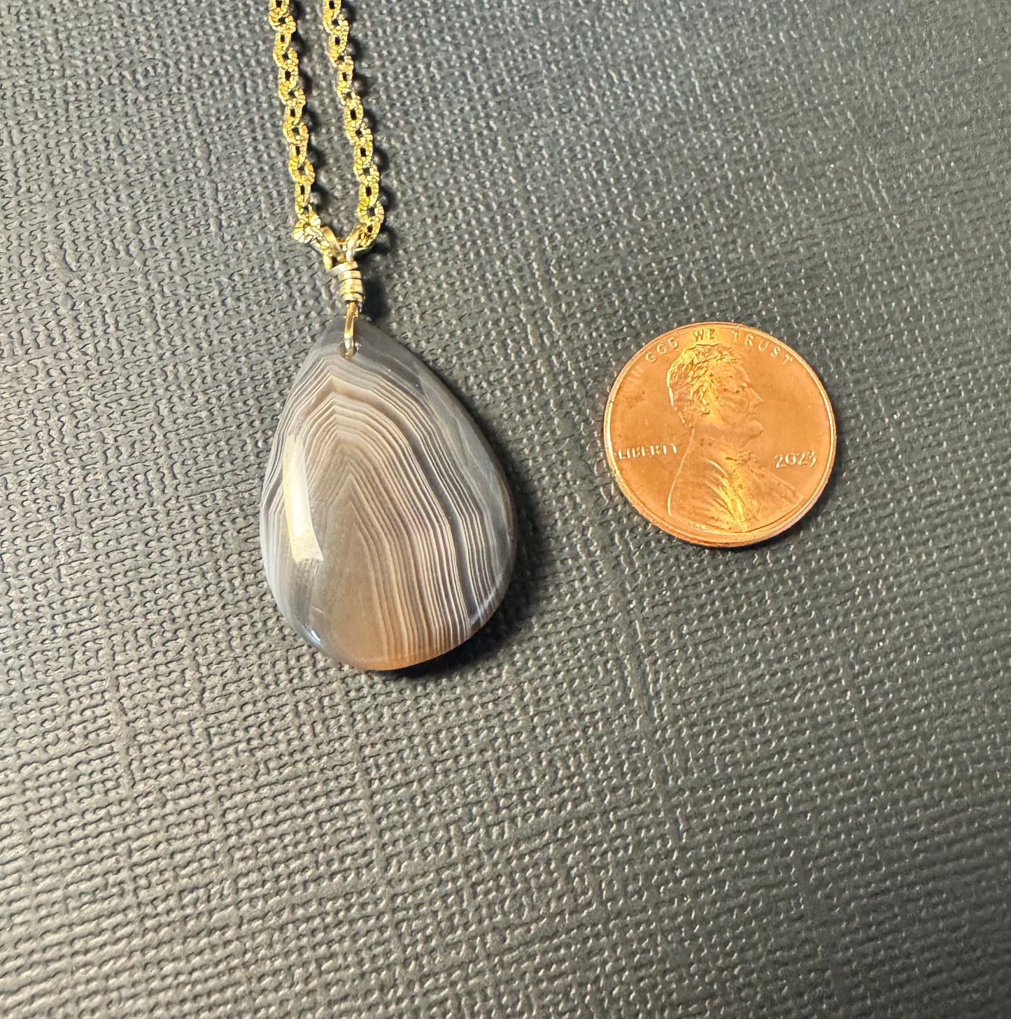 Botswana Agate Pendant Necklace
