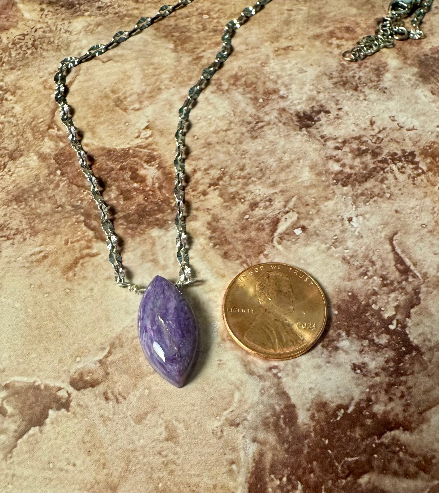 Charoite Pendant Necklace