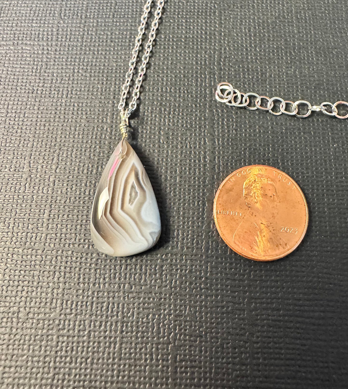 Botswana Agate Pendant Necklace