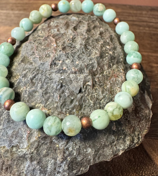 Flower Angelite Stretchy Bracelet