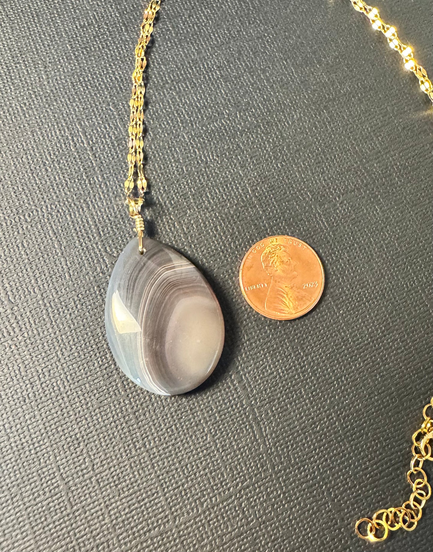 Botswana Agate Pendant Necklace