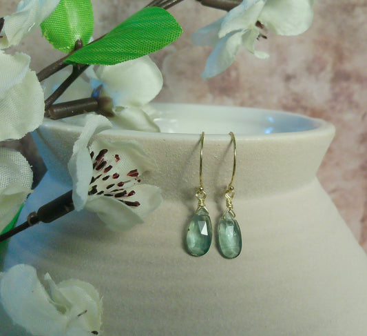 Green Kyanite Earrings