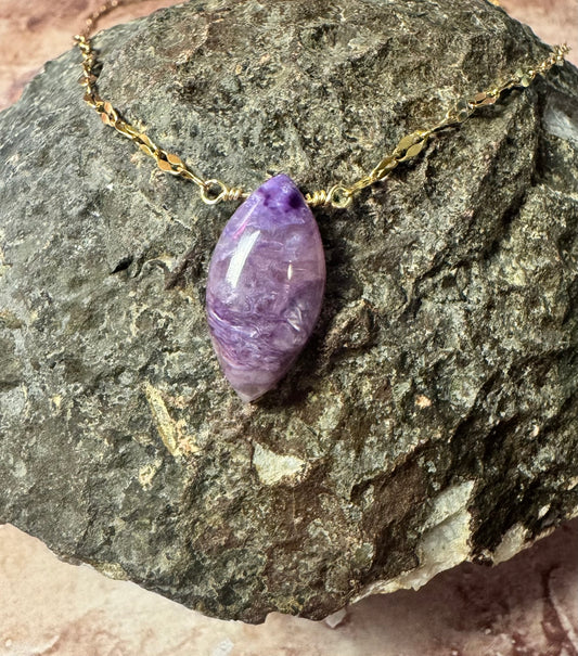 Charoite Pendant Necklace