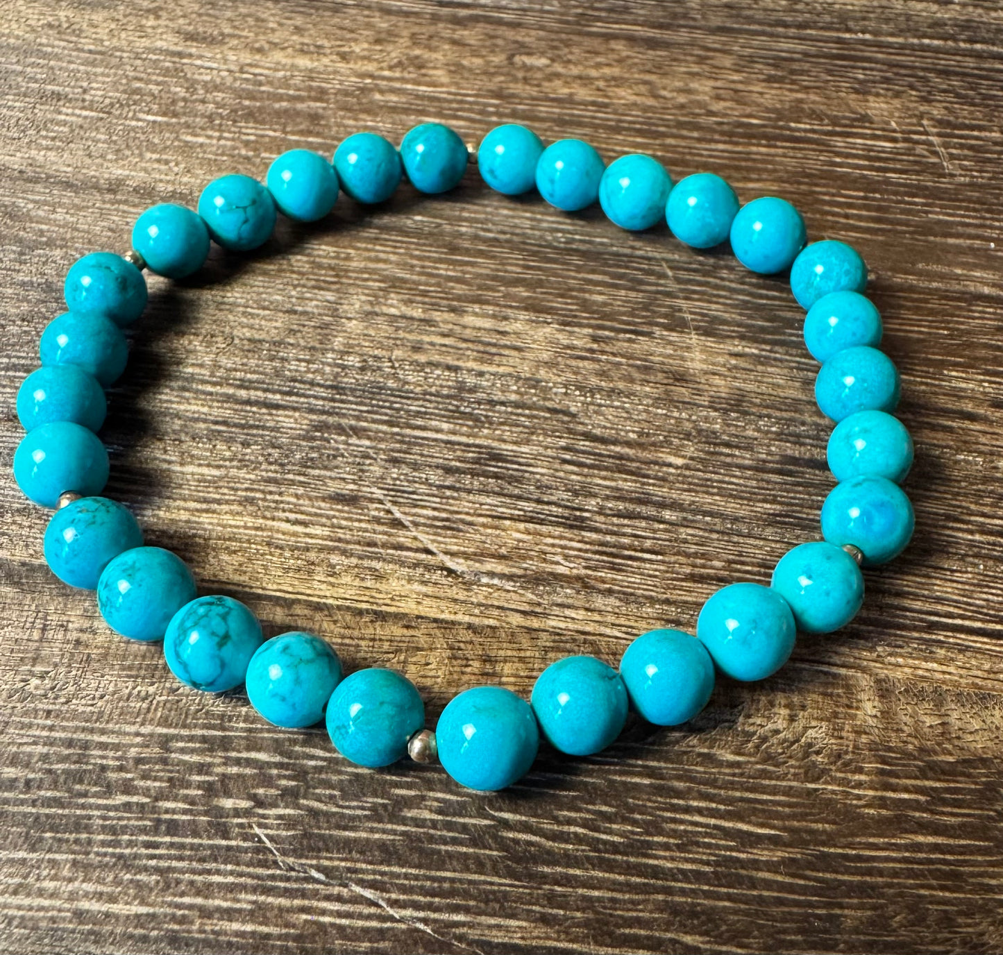 Howlite Turquoise Stretchy Bracelet