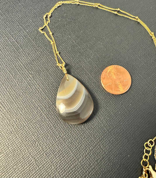 Botswana Agate Pendant Necklace